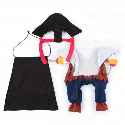 Conjunto de Roupas para Cães Fantasia de Pirata para Animais de Estimação Roupa de Pirata para Cachorro Teddy Fantasias de Halloween