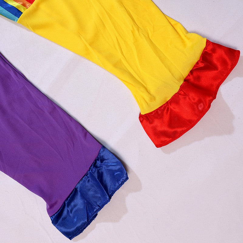 Adult Jumpsuit Circus Clown Cosplay Costume Stage Performance Suit Theme Party Joke Jumpsuits Just Clothing No Wig/shoes