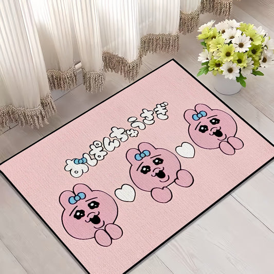 funny cartoon rabbit o-Opanchu U-Usagi small carpet Rug Home Decor Bedroom Mat Hallway Balcony Entrance Doormat Decoration