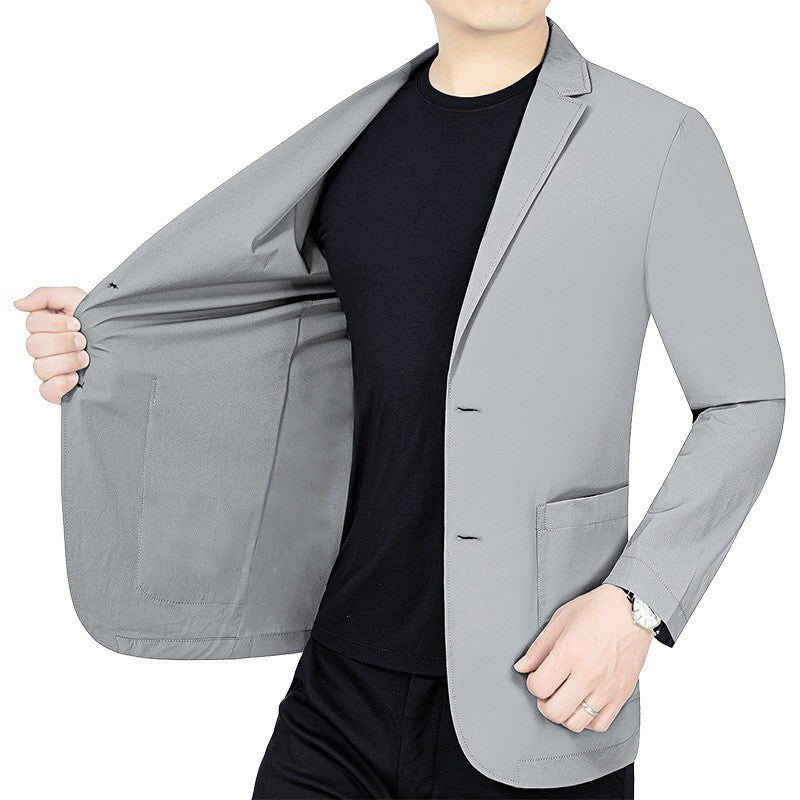 Summer Men Thin Breathable Blazers Jackets High Quality Male Quick Drying Blazers Coats Man Business Casual Suits Coats 4XL