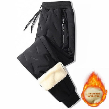 Winter Fleece Lined Casual Women's Pants Home Wear Waterproof Windproof Outdoor Thermal Cotton Trousers for Men And Women