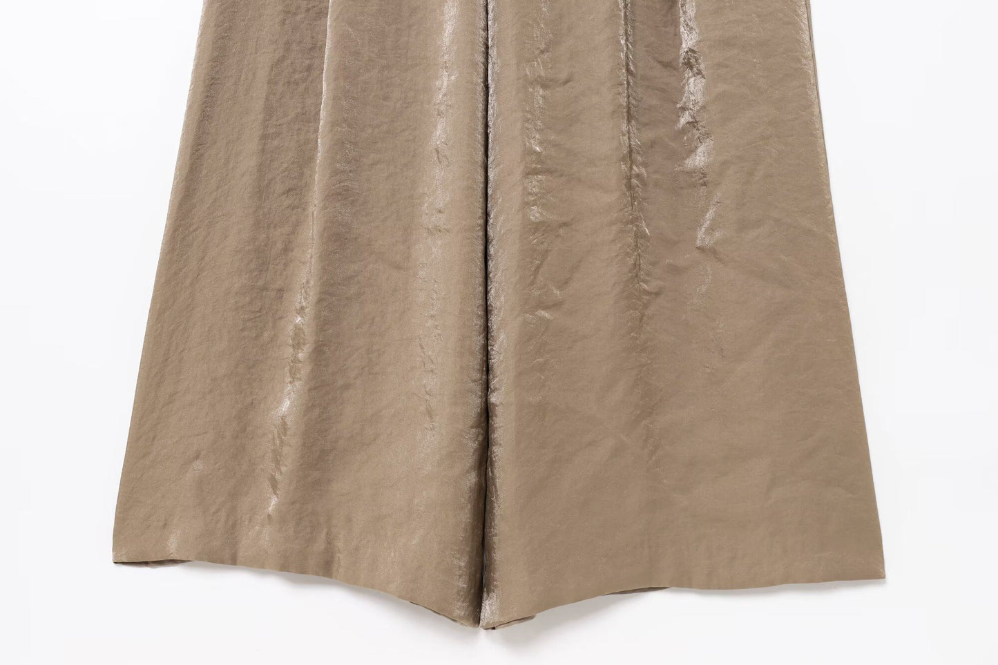 HH Women New Fashion Solid Belt Wrinkles Decorate Casual Loose Trousers Female Chic Zipper Side Pocket Slim Wide Leg Pants