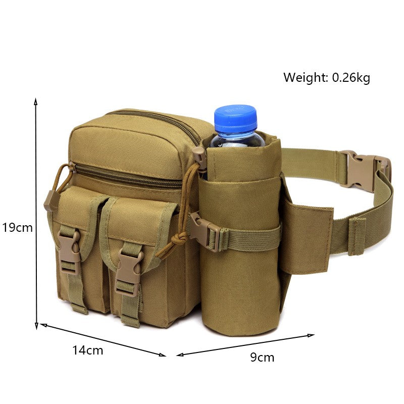 Outdoor Waist Bag Men Tactical Water Bottle Waterproof Bags Camouflage Hunting Hiking Climbing Bag Nylon Mobile Phone Belt Pack