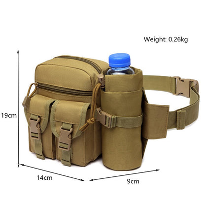 Outdoor Waist Bag Men Tactical Water Bottle Waterproof Bags Camouflage Hunting Hiking Climbing Bag Nylon Mobile Phone Belt Pack