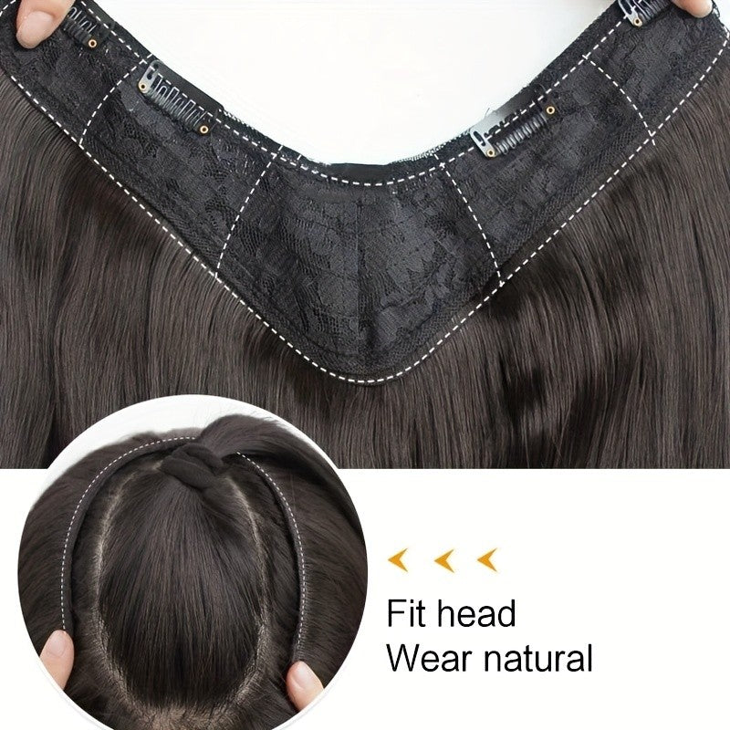 Extensões de Cabelo Sintéticas Longas Onduladas em U com Presilha 16/20/24 polegadas com Tic-Tac para Mulheres Acessórios de Cabelo