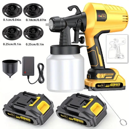 Pulverizador de tinta sem fio para bateria Makita 18V pistola de pulverização elétrica para carro, móveis, parede, janelas, porta, ferramenta elétrica para pintura em madeira