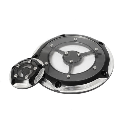 Tampa do motor CNC para Harley Touring Street Glide Softail Night Train Dyna 1999-2017 com 5 furos Derby Timing Timer