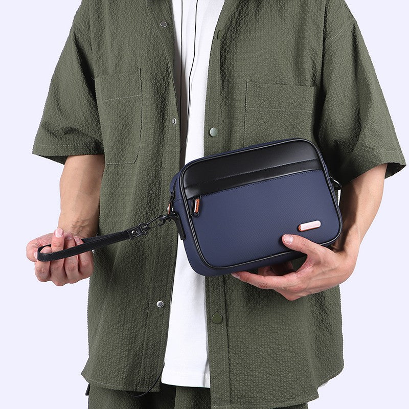 High Quality Soft PU Leather Male Small Shoulder Bag Fashion Men's Mini Handbag Casual Male Day Clutch Phone Bag