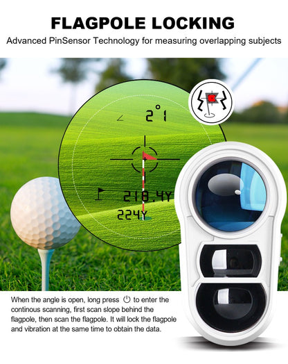 Medidor de Distância Monocular a Laser para Golfe e Caça Nohawk 600M 1000Y com Compensação de Inclinação para Golfistas