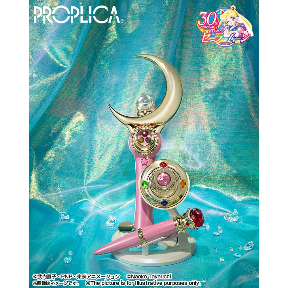 Em Estoque Original BANDAI PROPLICA Moon Stick Broche de Transformação Caneta de Disfarce Estrela de Cristal Figura Anime Sailor Moon Modelo de Brinquedo