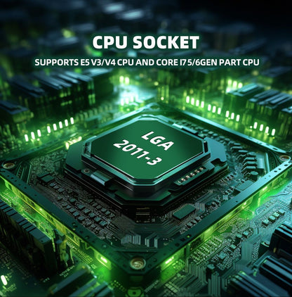 Kit Placa-mãe ZSUS X99-8D4 com CPU LGA2011-3 Xeon E5 2650 V4 DDR4 16GB (1*16GB) 2133MHZ Memória RAM NVME M.2 SATA
