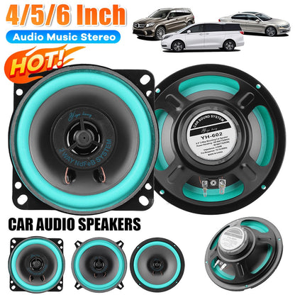 Alto-falante Automotivo Universal de 4/5/6 polegadas 100W/160W HiFi Coaxial Subwoofer Sensibilidade 92dB Áudio Automotivo Música Estéreo Subwoofer Automotivo Estéreo