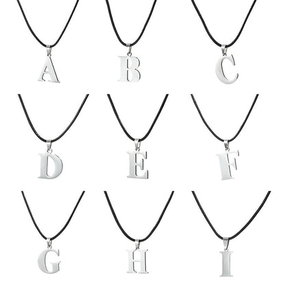 Novo Colar Inicial de A-Z Alfabeto em Aço Inoxidável 26 Letras Inglesas Colar Para Homens Mulheres Presentes de Joias Personalizadas