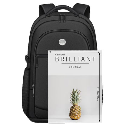 Neutral brand men's and women's business backpack suitable for students' school bags, with USB port and nylon material.