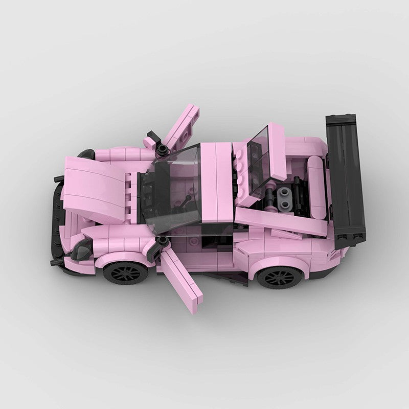 MOC Speed Sports Super Carro de Corrida Blocos de Montar DIY Tijolos Cidade Rally Técnico Grande Veículo de Corrida Presente de Natal Brinquedo