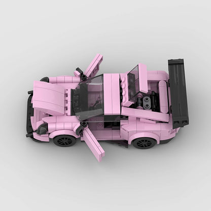 MOC Speed Sports Super Carro de Corrida Blocos de Montar DIY Tijolos Cidade Rally Técnico Grande Veículo de Corrida Presente de Natal Brinquedo