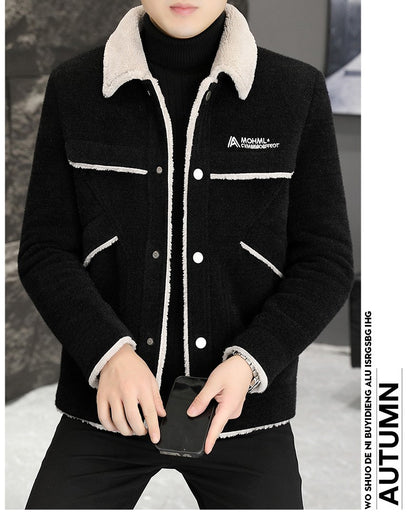 2023 Winter Men's Woolen Jacket Plus Velvet Padded Warm Trench Coat Fashion Casual Business Streetwear Overcoat Men Clothing