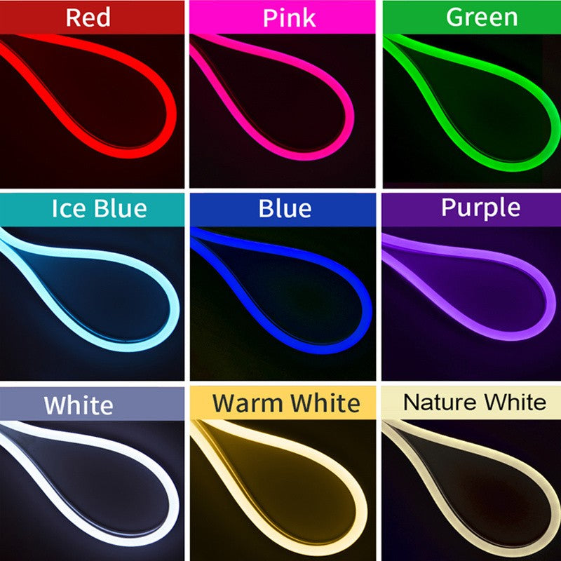 Neon LED Strip Battery Operated, 9Colors Neon Rope Lights With Battery Box Flexible DIY Design for Glow Neon Party Birthday