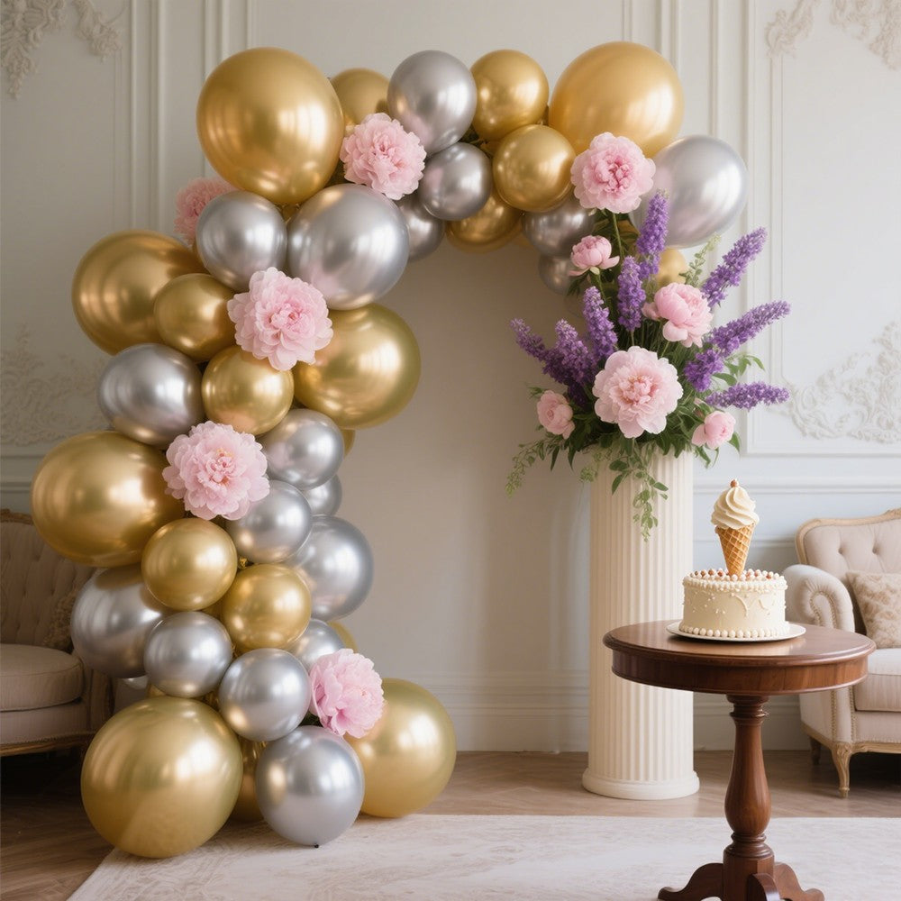 10/20/50pcs Metal Luster Chrome Balloon 5/10/12inch Latex Balloons Rose Gold Silver Red Purple Green Pink Balloon Birthday Party