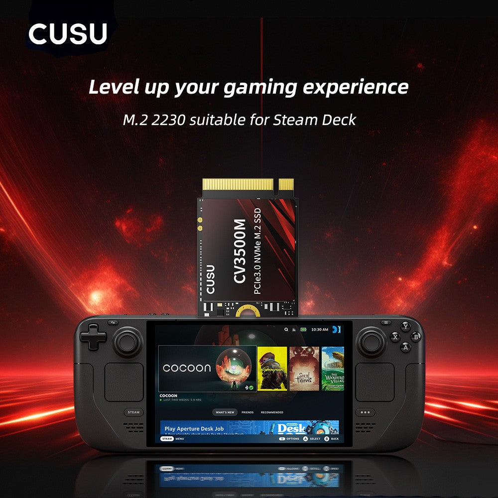 CUSU SSD 2230 512 GB 1 TB NVMe M2 SSD Disco Rígido Pcie3.0 Unidade de Estado Sólido Interna para Steam Deck Microsoft Surface Pro7/8/9