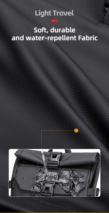 Men's Backpack Roll Top Bag Waterproof Laptop Compartment for Work Travel School Bag Hiking Bookbag Mens Gifts