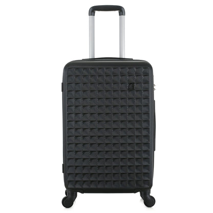 4-Piece ABS Hardside Spinner Luggage Sets (18/23/27 Inch + 13 Inch Cosmetic Case) – Lightweight Suitcase Sets with 3-Digit Combi