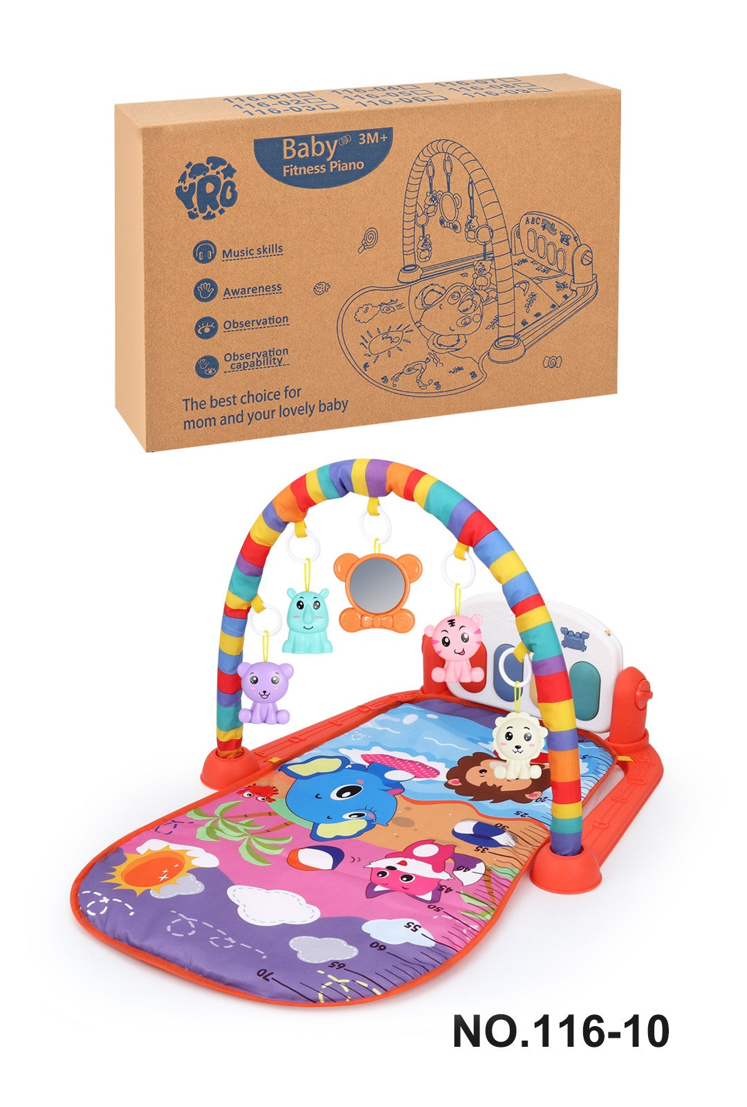 Tapete de Atividades para Bebê Multifuncional, Ginásio de Fitness, Brinquedo Musical, Educacional, para Engatinhar, Presente para Crianças