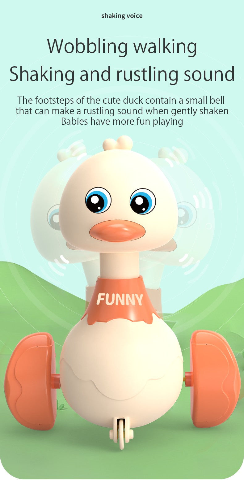 Baby Toy Cars Toddler Swing Press and Go Cute Duck Car Educational Toys for Boys Girls Pull Back Cars Toy Children Xmas Gifts