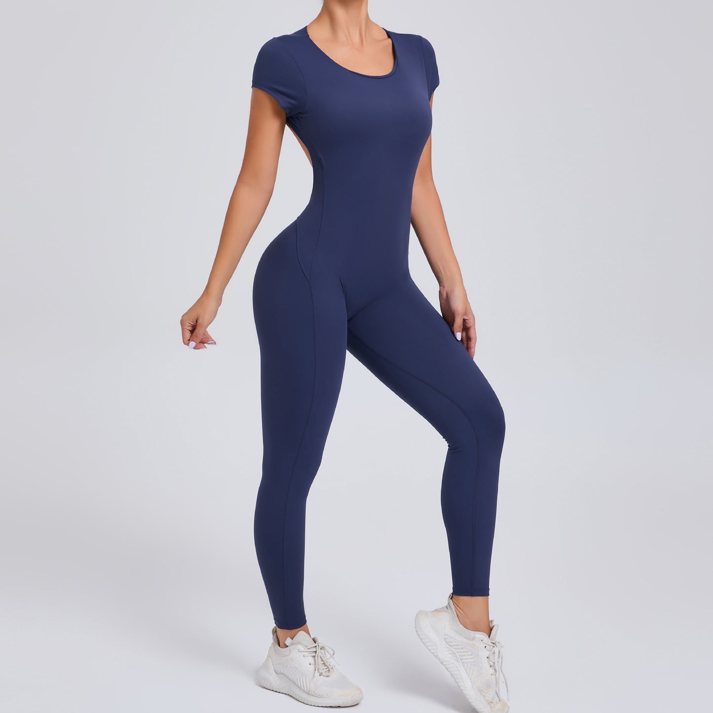 2025 Yoga Jumpsuit Fitness Sports Overalls Gym Clothing Set Wear Pilates Workout Clothes Women Short Sleeves Outfit Activewear