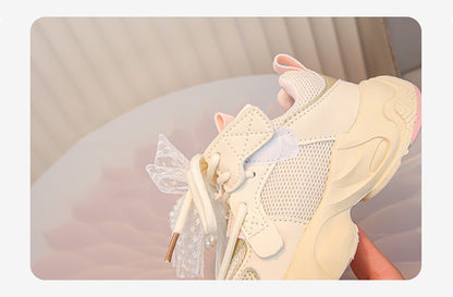 Autumn Sneakers For Kids Korean Style Trend Fashion Girl's Sneakers Soft-soled Breathable Teenager Children Sport Shoes