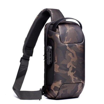 2023 Men's Chest Bag Waterproof Crossbody Bag Multifunction Anti-theft Travel Bags Shoulder Bag Male USB Charging Pouch for Man