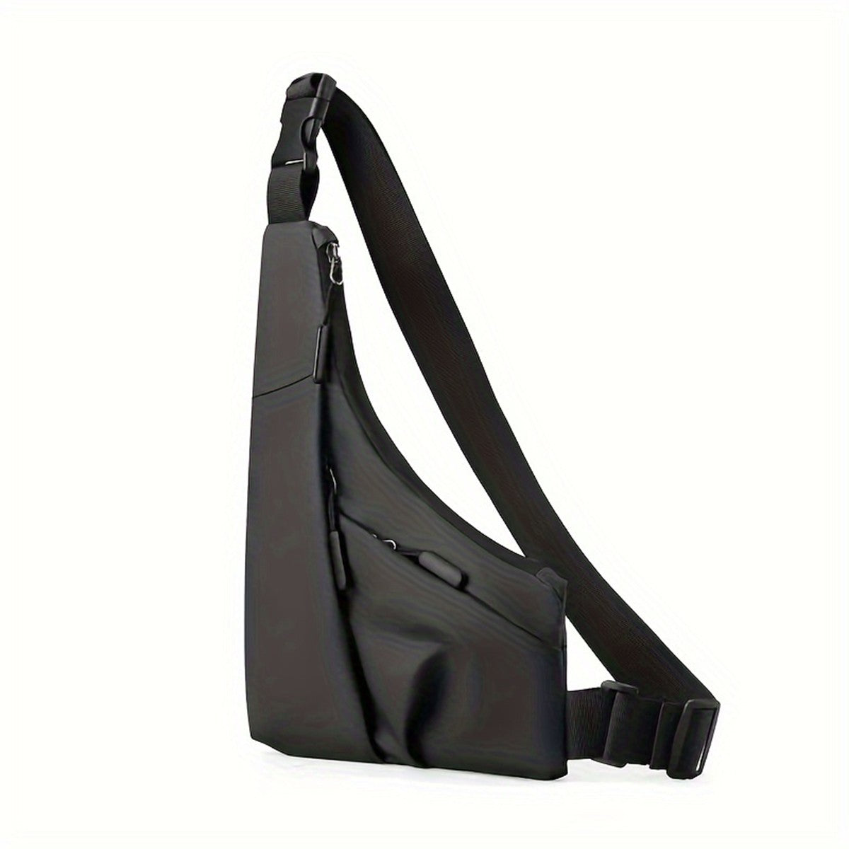 New anti-theft close gun bag triangle bag leisure leather film men's bag left and right crossbody leisure chest bag