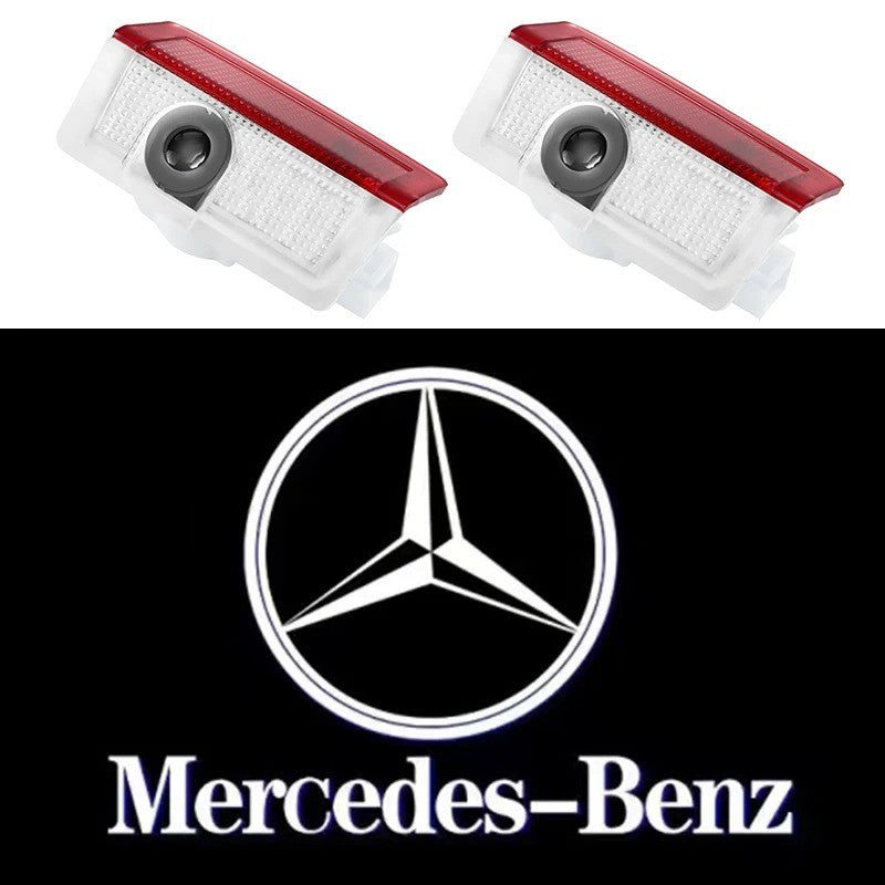 2Pcs LED Light Car Door Projector Lamps Accessories For Mercedes Benz AMG A B C M ML GLA GLS E Class W176 W205 W166 W246 W212
