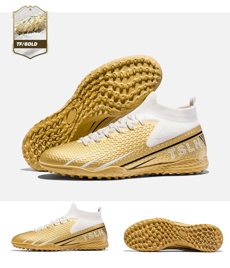 Men's Soccer Shoes Cleats Professional High-Top Breathable Athletic Football Boots,Outdoor Football Training Shoes for TF/AG Boy