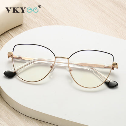 VICKY New Personalized Simple Cat's Eye Fashion Design Women's Anti-Blue Light Reading Glasses Customizable Prescription 78001
