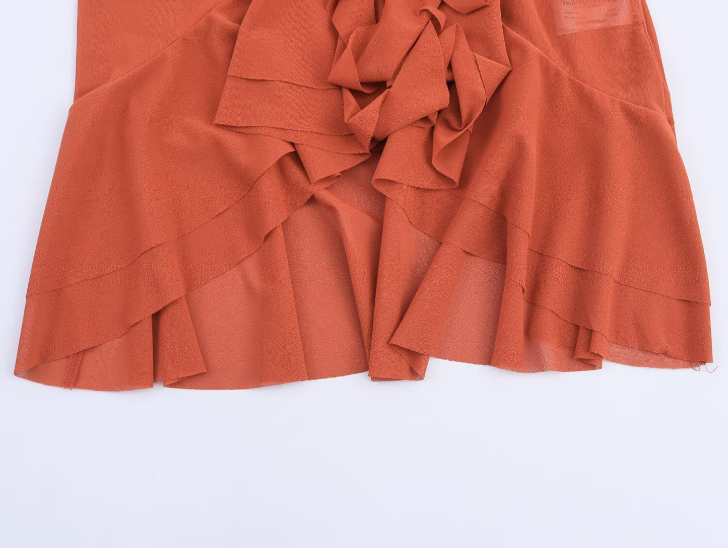 European and American style autumn new women's clothing casual temperament simple layered decoration hanging neck collar top