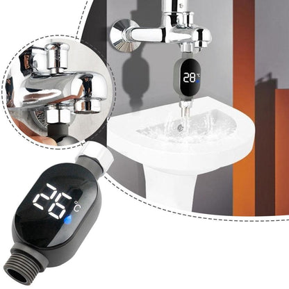 Termômetro de Água para Chuveiro - Display LED (0?~99?), Ativação por Toque Inteligente, Monitoramento Preciso da Temperatura do Banho