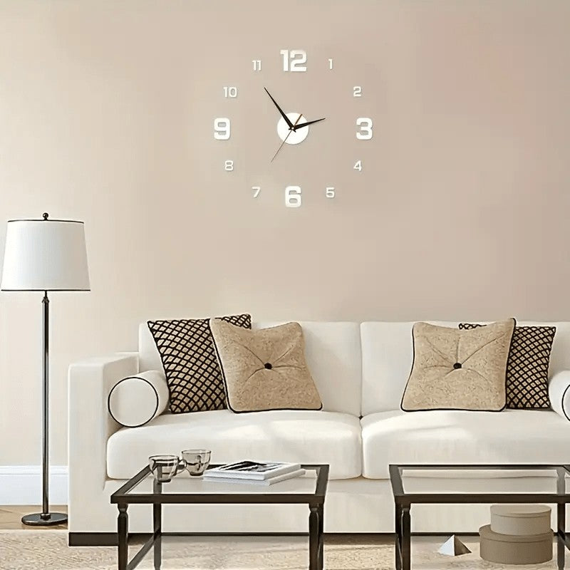 Simple LED wall clock with night light function, silent, modern decorative digital wall clock, DIY 3D digital wall clock