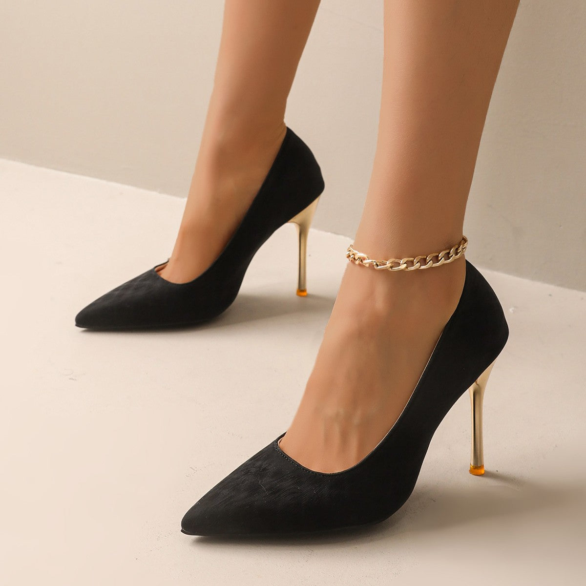 Women 10Cm Pointed Toe High Heels White Red Lady Wedding Bridal pumps Sexy fashion girl Prom Shoes Classic Black Office Shoes