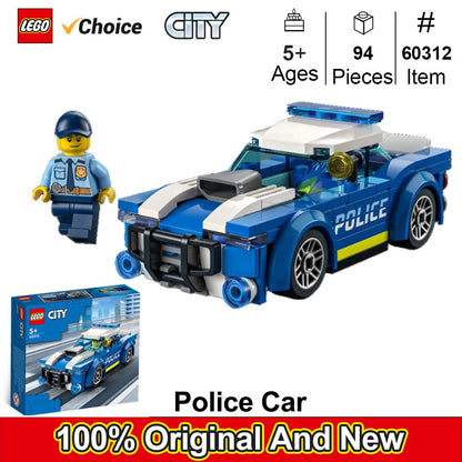 LEGO 60312 City Carro de Polícia para Crianças a Partir de 5 Anos com Minifigura de Policial, Pequena Ideia de Presente, Conjunto de Construção de Perseguição de Carros
