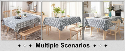 Olanly PVC House Table Cloth Rectangular Tablecloths Waterproof Table Mat For Coffee Table Banquet Decoration Dining Table Cover