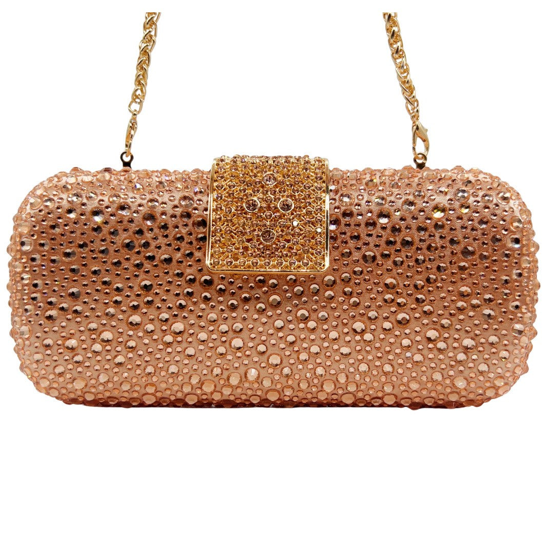 XIYUAN Women Green Crystal Evening Clutch Bag Glittering Purple Rhinestone Handbag Wedding Party Purse Full-diamond Bridal Bags