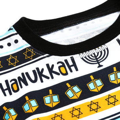 Hanukkah Pajamas Kids Pyjamas Boys Toddler Chanukah Candle Lgnite Nine Lamp Holders Homewear Infant Gift Clothes Winter Pjs