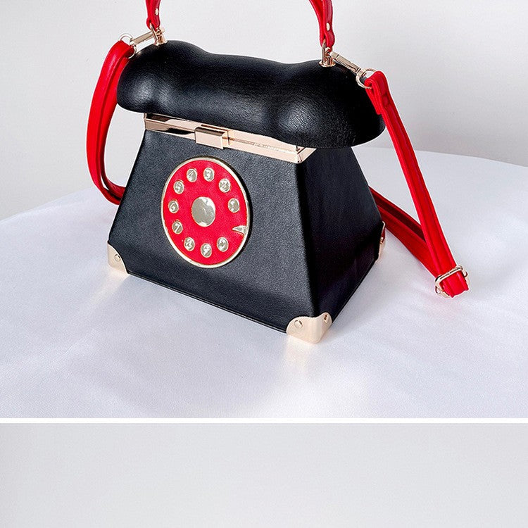 Handle Telephone Shaped Women Evening Handbags Designer Party Clutch Purse Chic Shoulder Bags Female Leather Crossbody Bag Totes