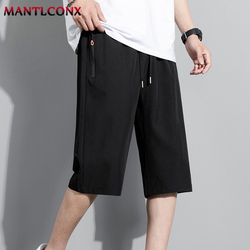 Fashion Casual Board Shorts Men's Shorts Summer Quick Dry Stretch Shorts for Men Jogging Running Short Pants Male Bottom Black