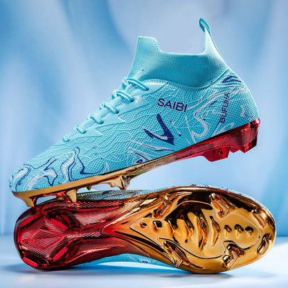 Premium Football Boots Feature Gold Plated Metal SG Studs For Professional Training and Competition Unisex Soccer Cleats