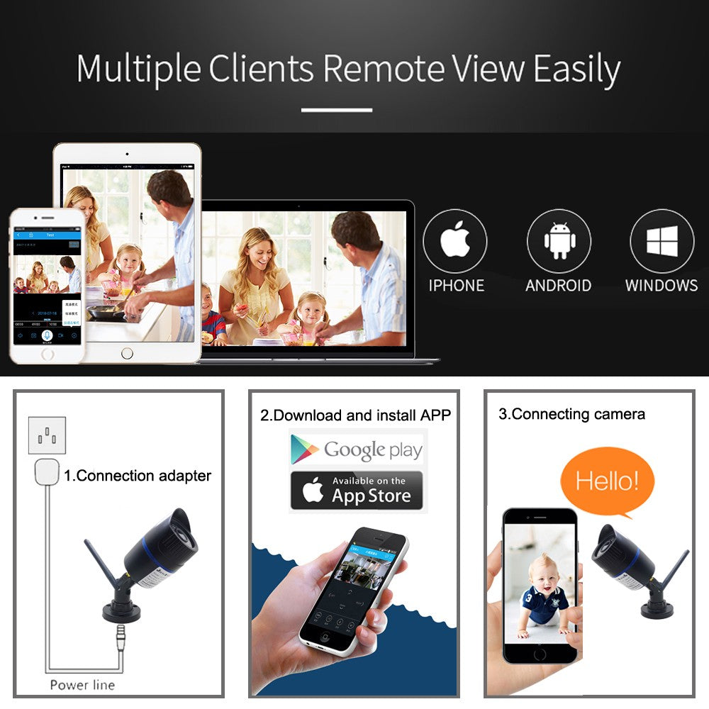 JIENUO 5MP IP Camera Wireless Cctv Security Outdoor Waterproof Night Vision Onvif 32G 64G 128G Indoor HD Wifi Home Cam CamHipro