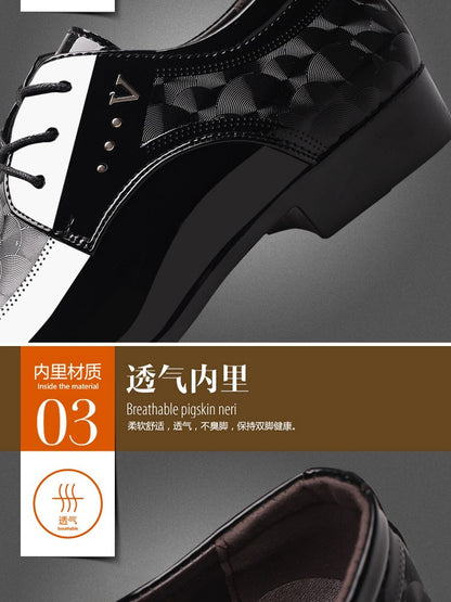 Oxfords Leather Men's Shoes Casual Dress Men Lace Up Breathable Formal Office for Man Big Size 38-48 Flats 2024