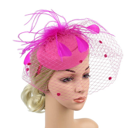 Handmade Large Women Feather Floral Hair Fascinator Hat Headband Accessories New Fedoras