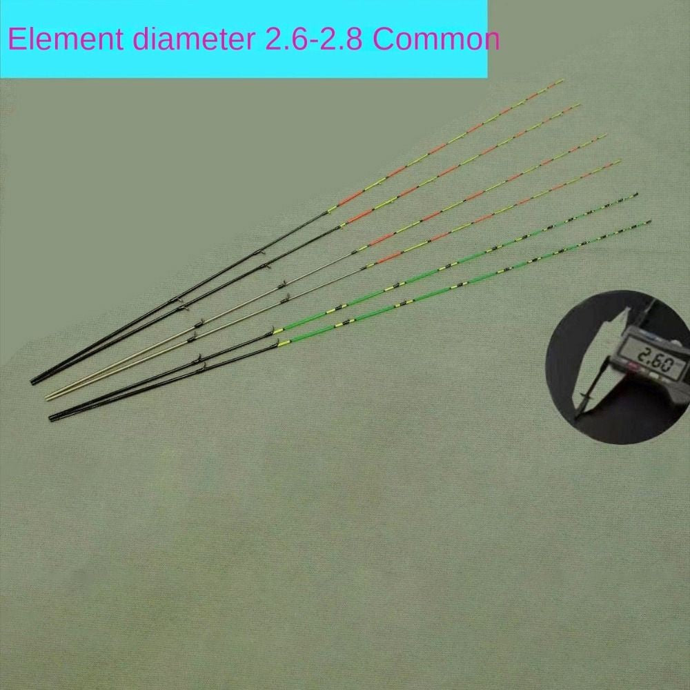 Fiberglass/Carbon Half-titanium Fishing Rod Tip Retractable Half/All Titanium Alloy Carbon Fiber 45/55/60cm Winter